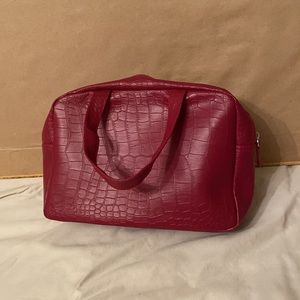 Red Faux Leather Mini Bag